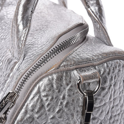Alexander Wang Metallic Pebbled Lambskin Rockie Rhodium Silver 18 of 18