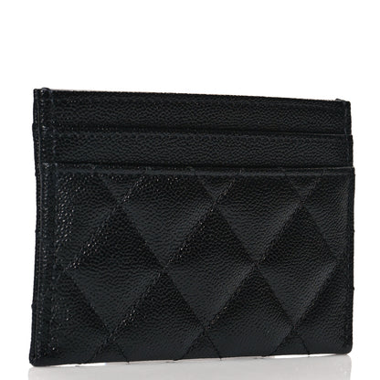 Chanel Caviar Quilted Studded CC Card Holder Black 3 of 9