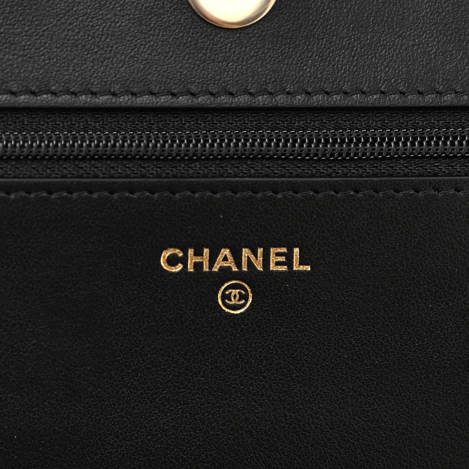Chanel Caviar Camellia Embossed Wallet On Chain WOC Black 5 of 11