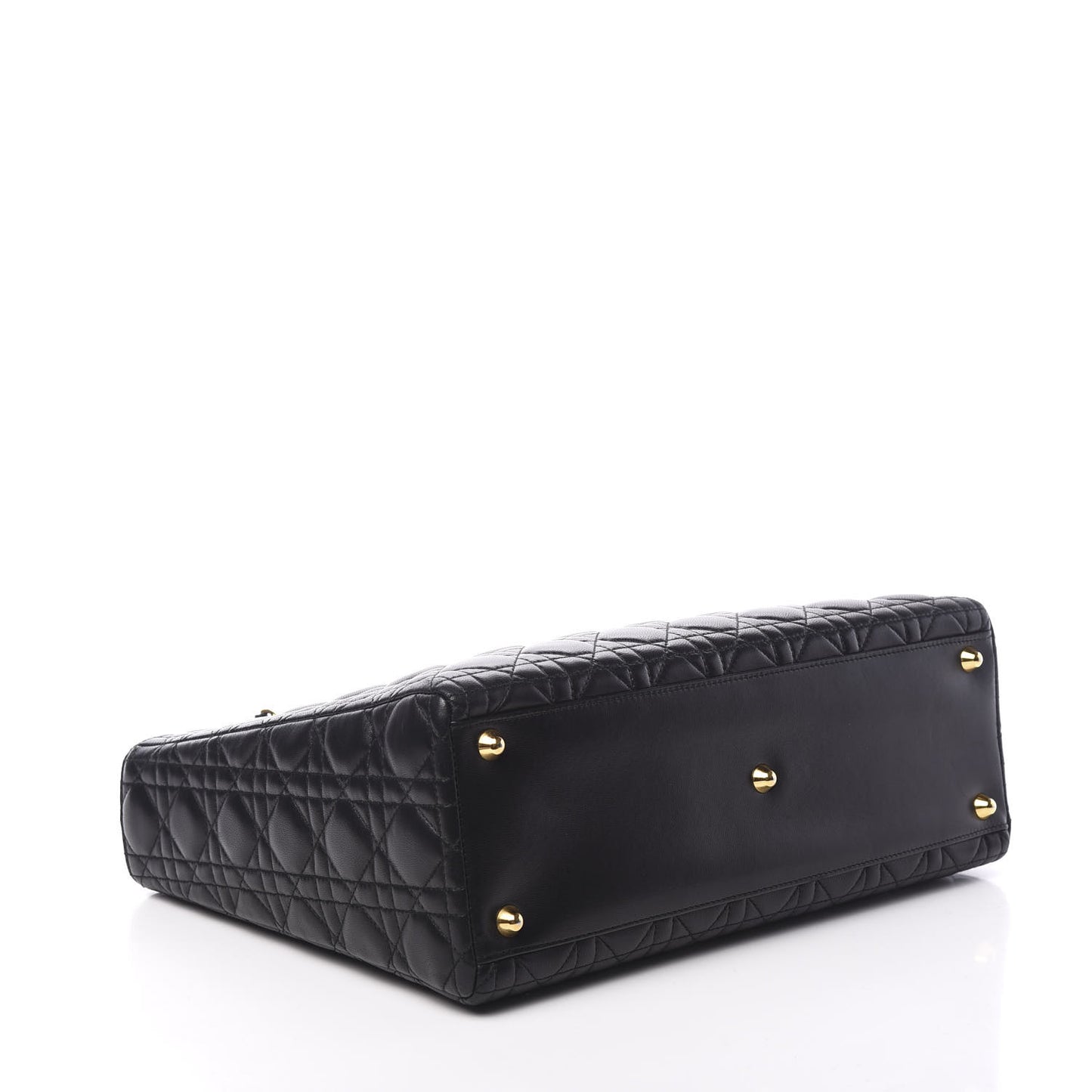 Lambskin Cannage Large Lady Dior Black