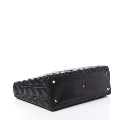 Christian Dior Lambskin Cannage Large Lady Dior Black 3 of 12