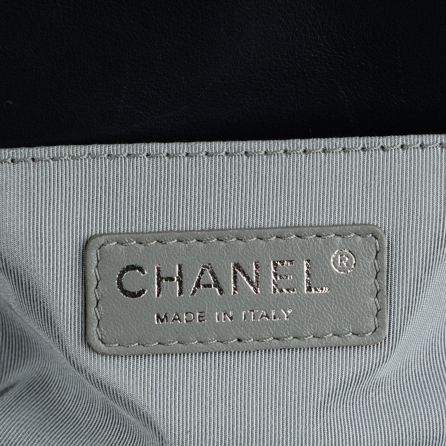 Chanel Calfskin Chevron Quilted Medium Boy Flap Dark Navy 7 of 8