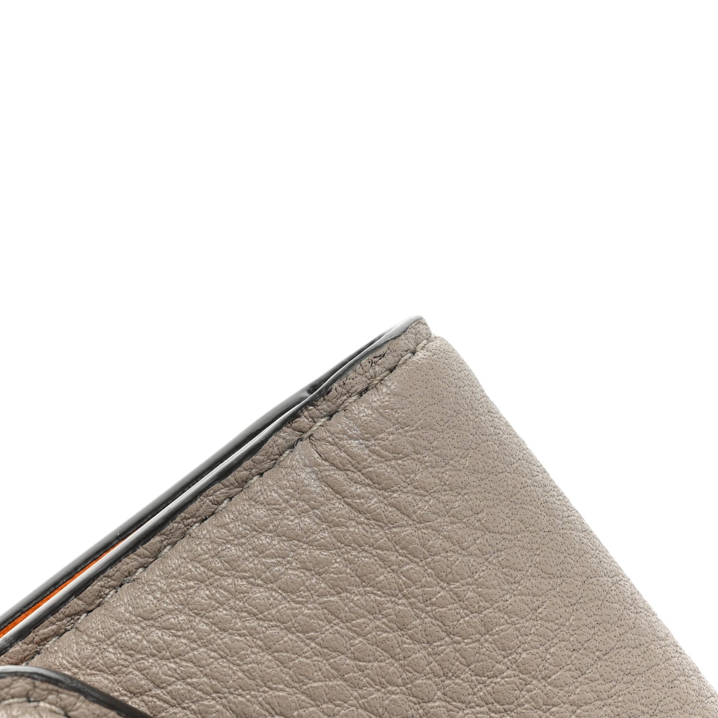 Grained Calfskin LV Pont 9 Compact Wallet Gris