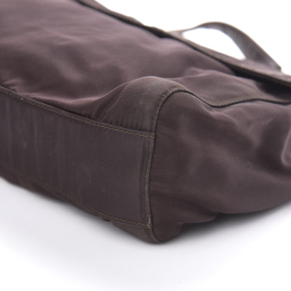 Prada Nylon Tessuto Chain Shoulder Bag Ebano 9 of 10