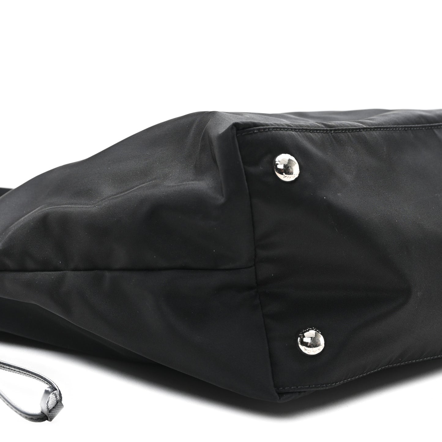 Tessuto Nylon Saffiano Shopping Tote Black