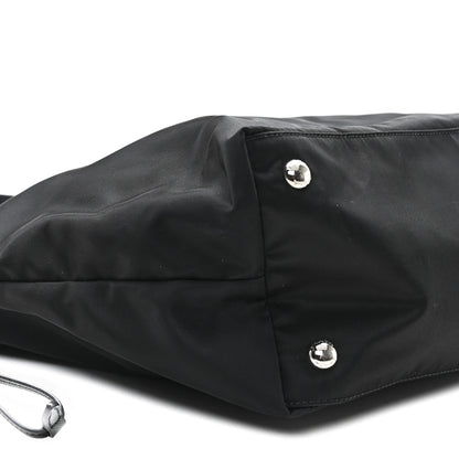 Prada Tessuto Nylon Saffiano Shopping Tote Black 9 of 11