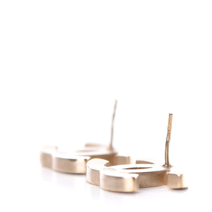 Chanel Lambskin CC Earrings Black Gold 3 of 7