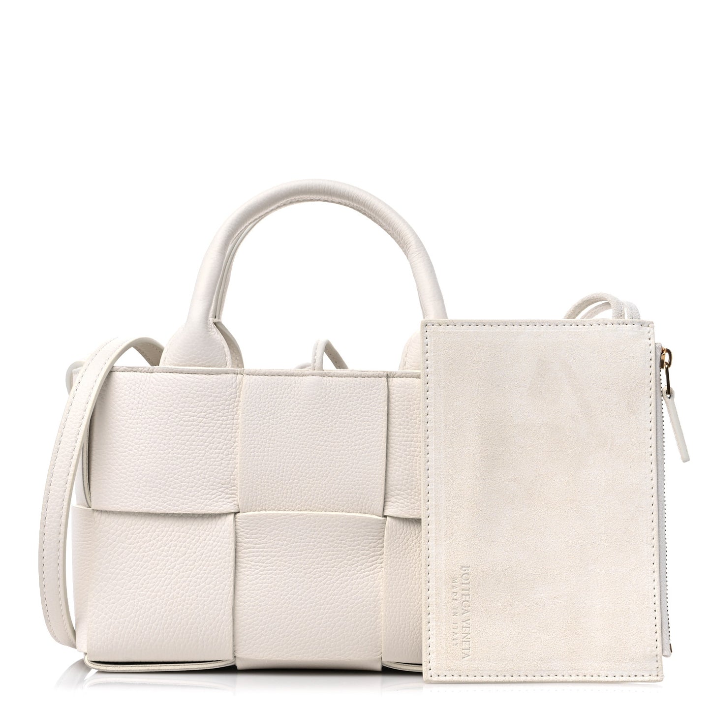 Nappa Maxi Intreccio Mini Arco Tote White