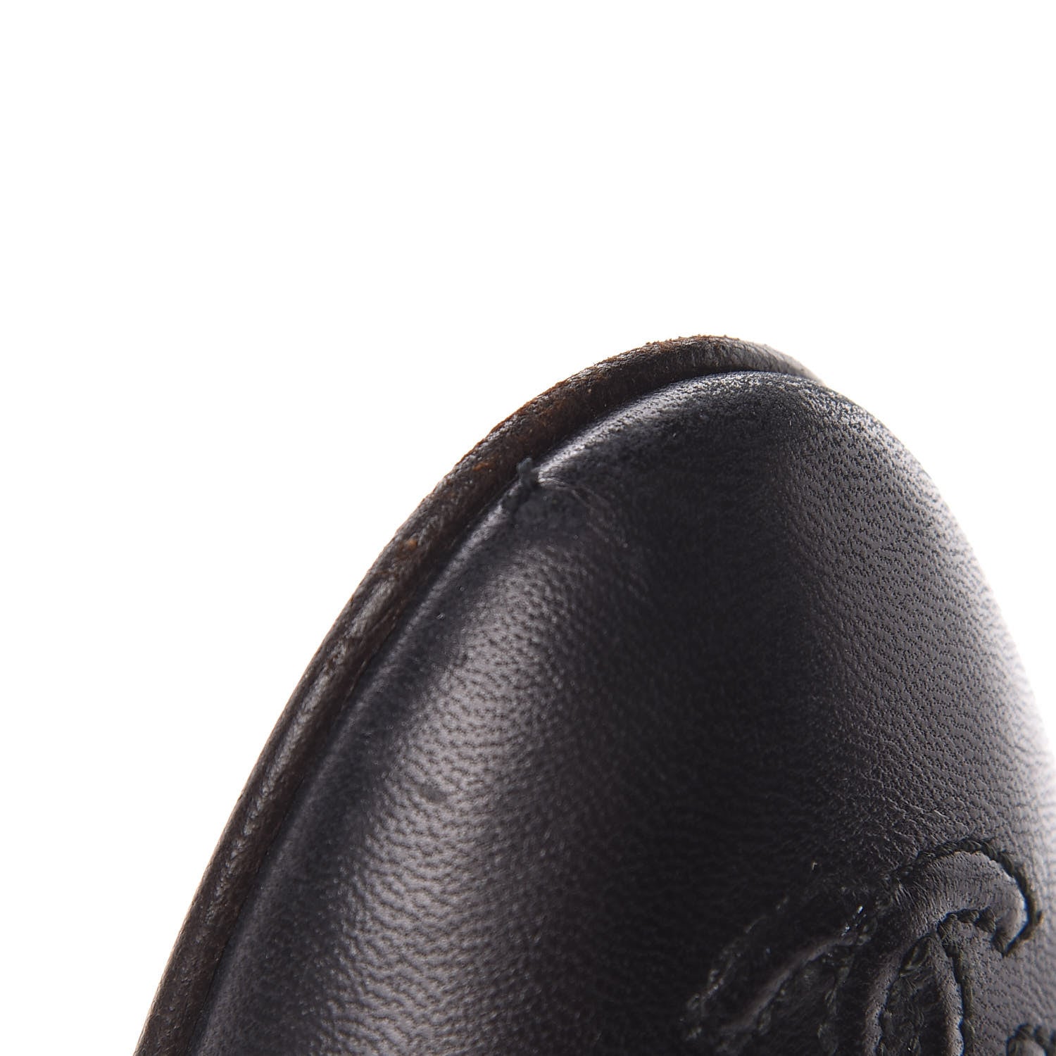 Chanel Lambskin Cap Toe Ballerina Flats 38.5 White Black 18 of 19