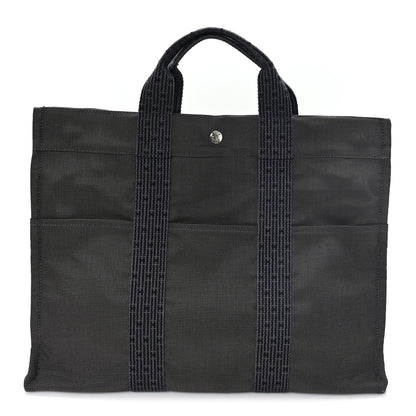 Hermes Canvas Herline MM Tote Grey 1 of 9