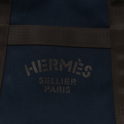 Hermes Toile Sac De Pansage Groom Bleu Navy Feu 10 of 12