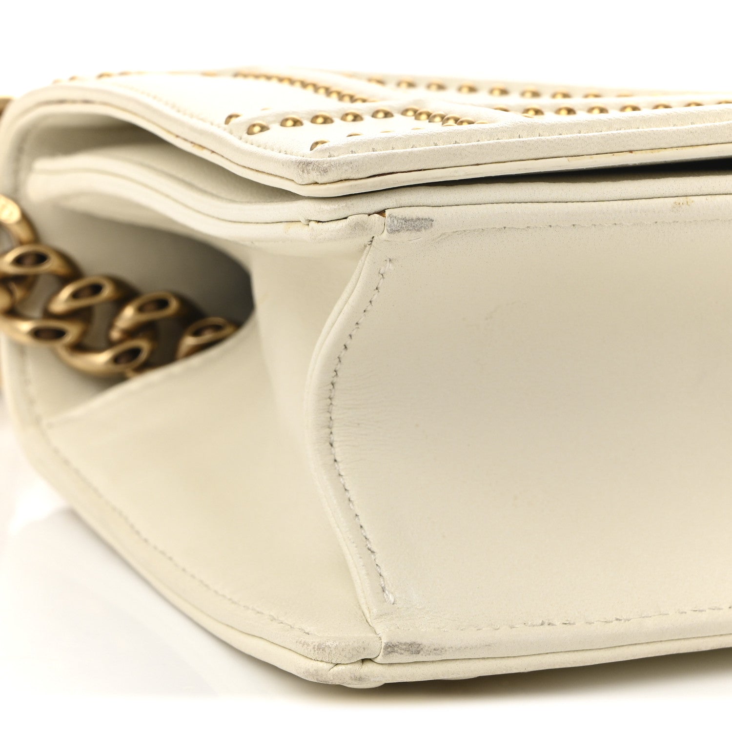 Christian Dior Lambskin Studded Small Diorama Flap Bag Latte 15 of 20