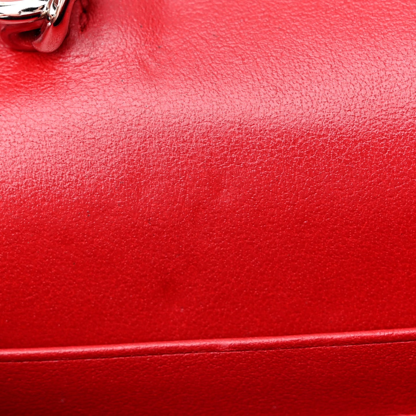 Calfskin Crocodile Embossed Kate Monogram Tassel Chain Wallet Red