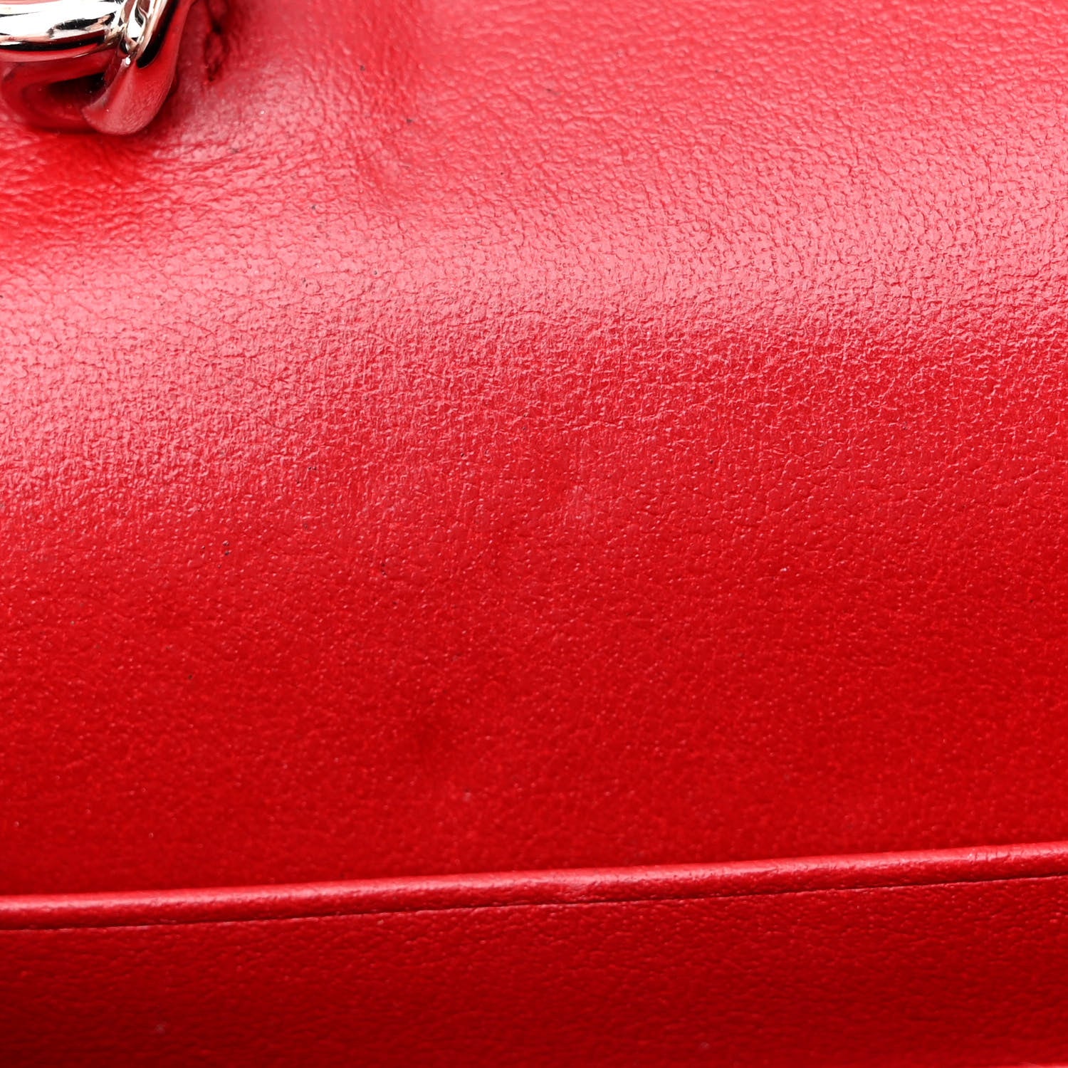 Saint Laurent Calfskin Crocodile Embossed Kate Monogram Tassel Chain Wallet Red 11 of 16
