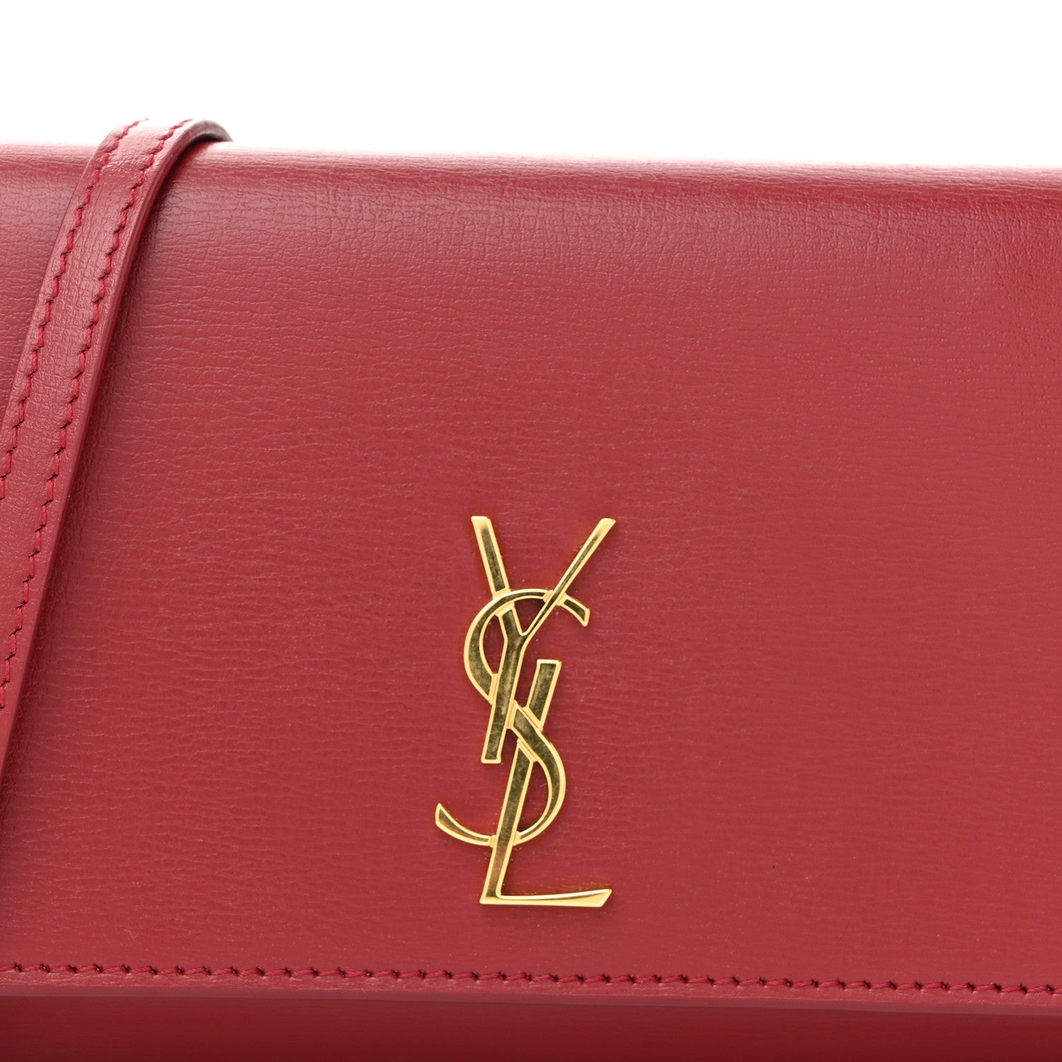 Saint Laurent Smooth Calfskin Monogram Phone Holder Crossbody Opyum Red 8 of 13