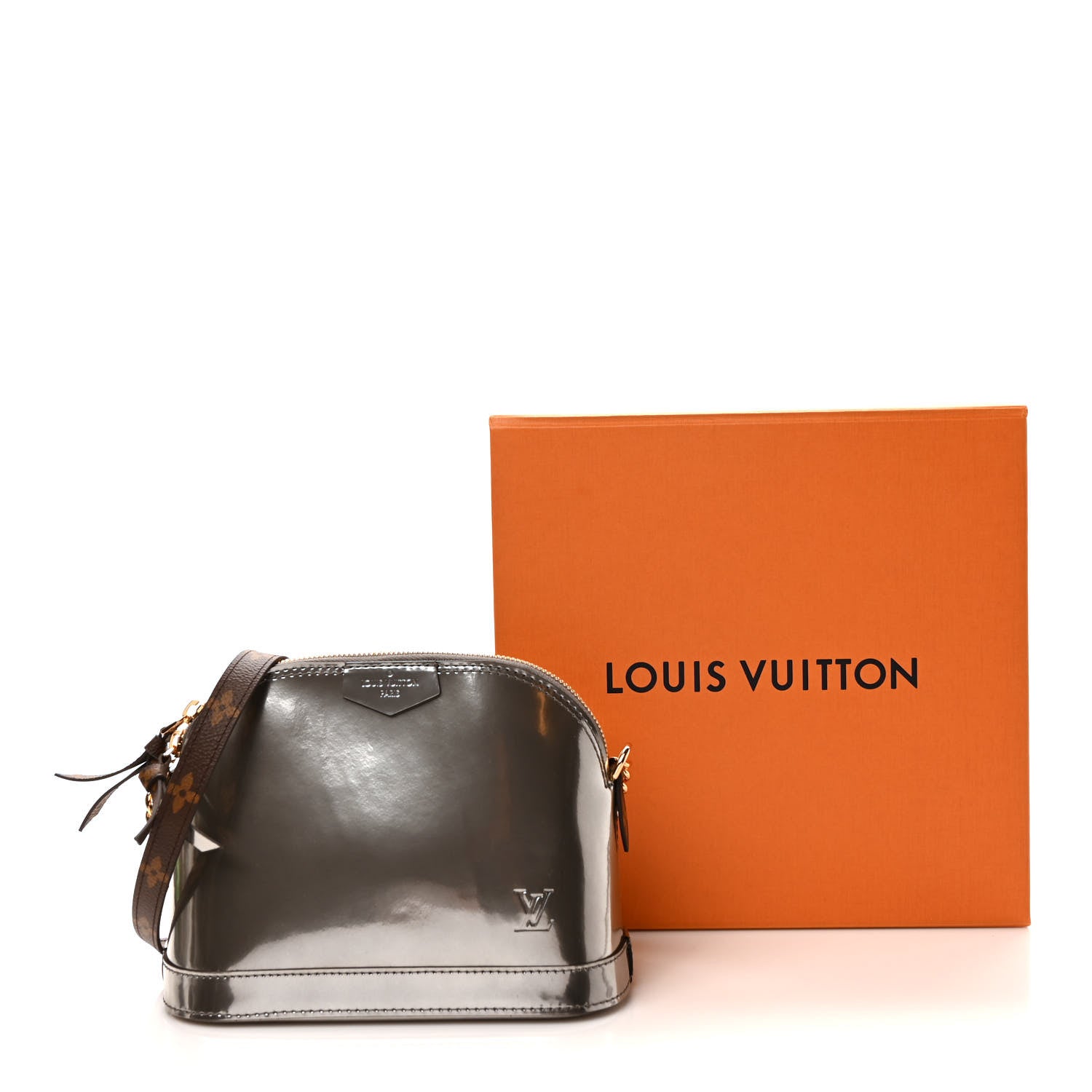 Louis Vuitton Patent Monogram Miroir Mirror Mini Alma Gris Metal 9 of 9