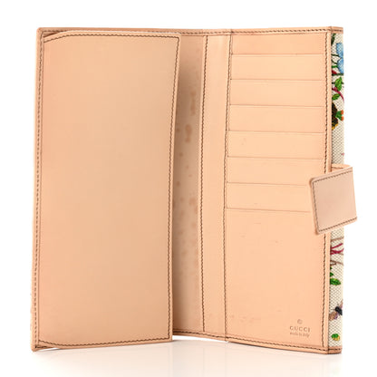 Gucci Canvas Floral Flora Hasler Continental Wallet White 5 of 10