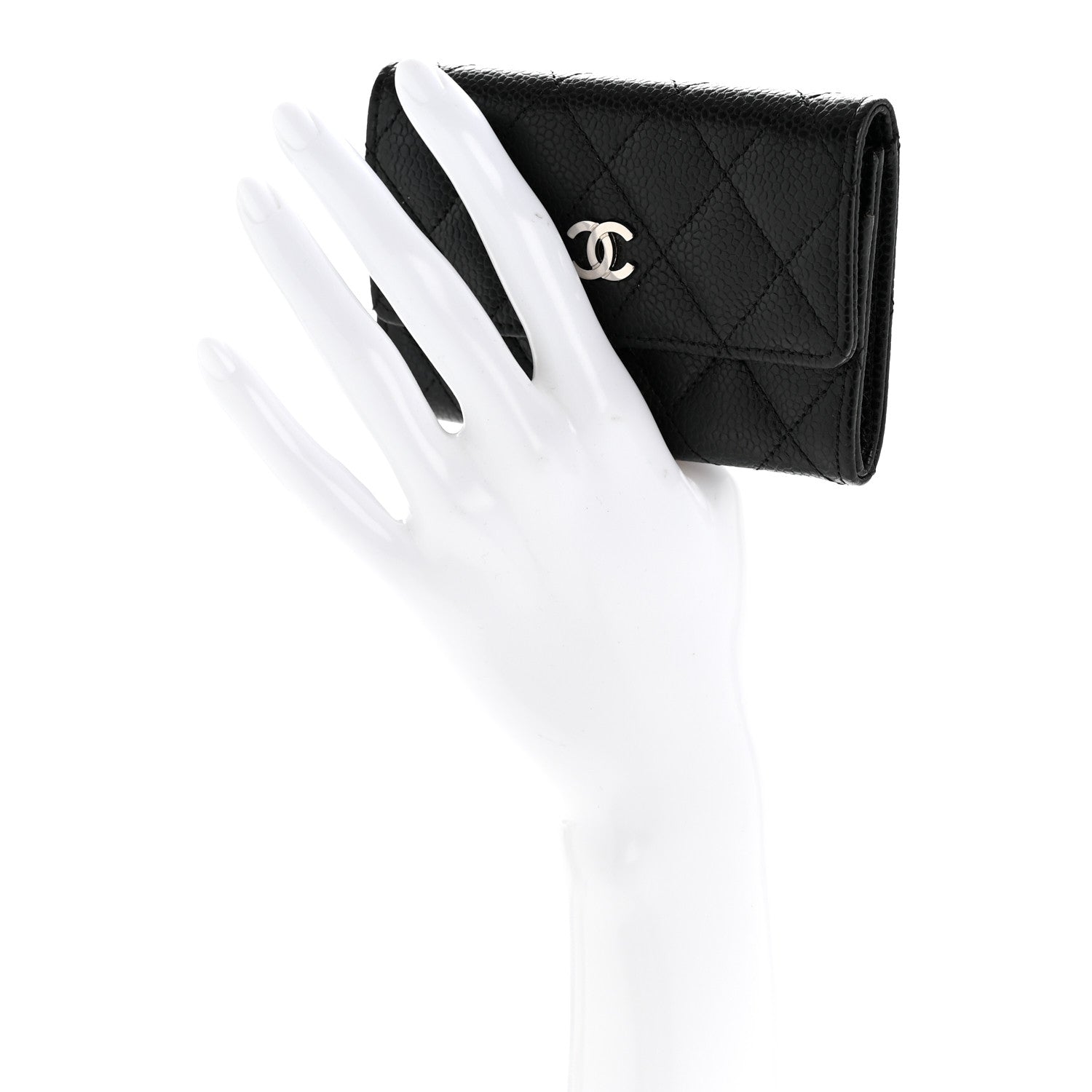 Chanel Caviar Quilted Flap Card Holder Black 2 of 10