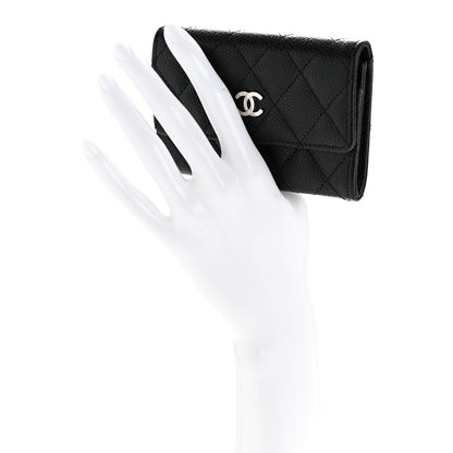 Chanel Caviar Quilted Flap Card Holder Black 2 of 10