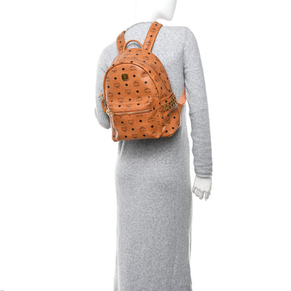 MCM Visetos Side Stud Mini Stark Backpack Cognac 2 of 9