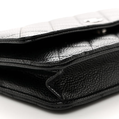 Chanel Caviar Quilted Wallet On Chain WOC Black 10 of 11