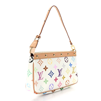 Louis Vuitton Monogram Multicolor Pochette Accessories White 3 of 10