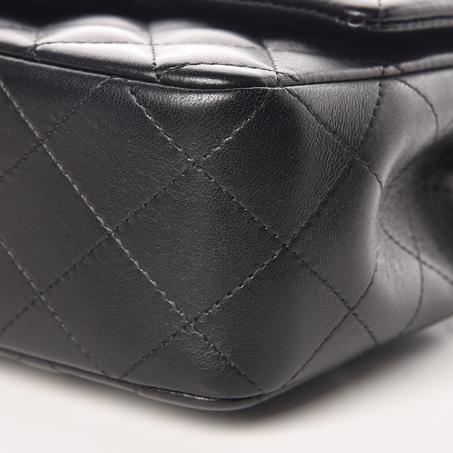 Chanel Lambskin Quilted Mini Rectangular Flap Black 9 of 10