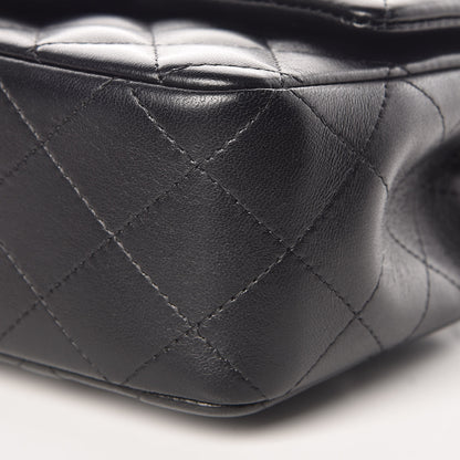 Chanel Lambskin Quilted Mini Rectangular Flap Black 9 of 10