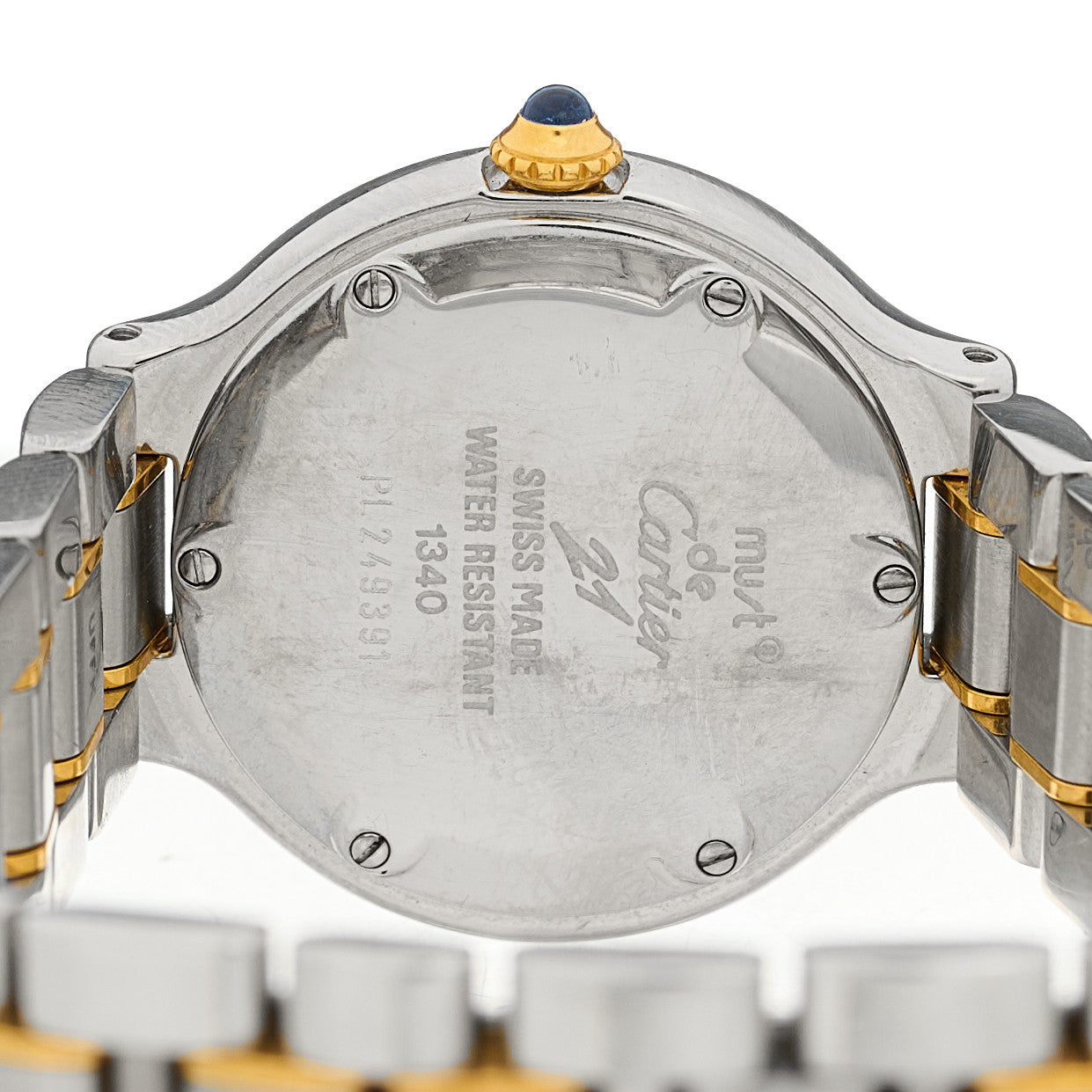 Stainless Steel 18K Yellow Gold 28mm Must de 21 Quartz Watch