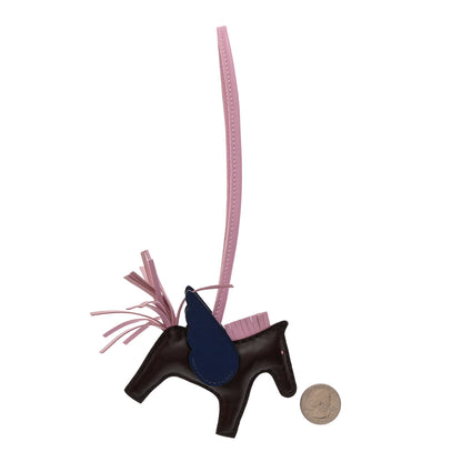 Hermes Milo Lambskin Grigri Rodeo Pegase Horse Bag Charm PM Rouge Sellier Mauve Sylvestre Bleu Saphir 2 of 5