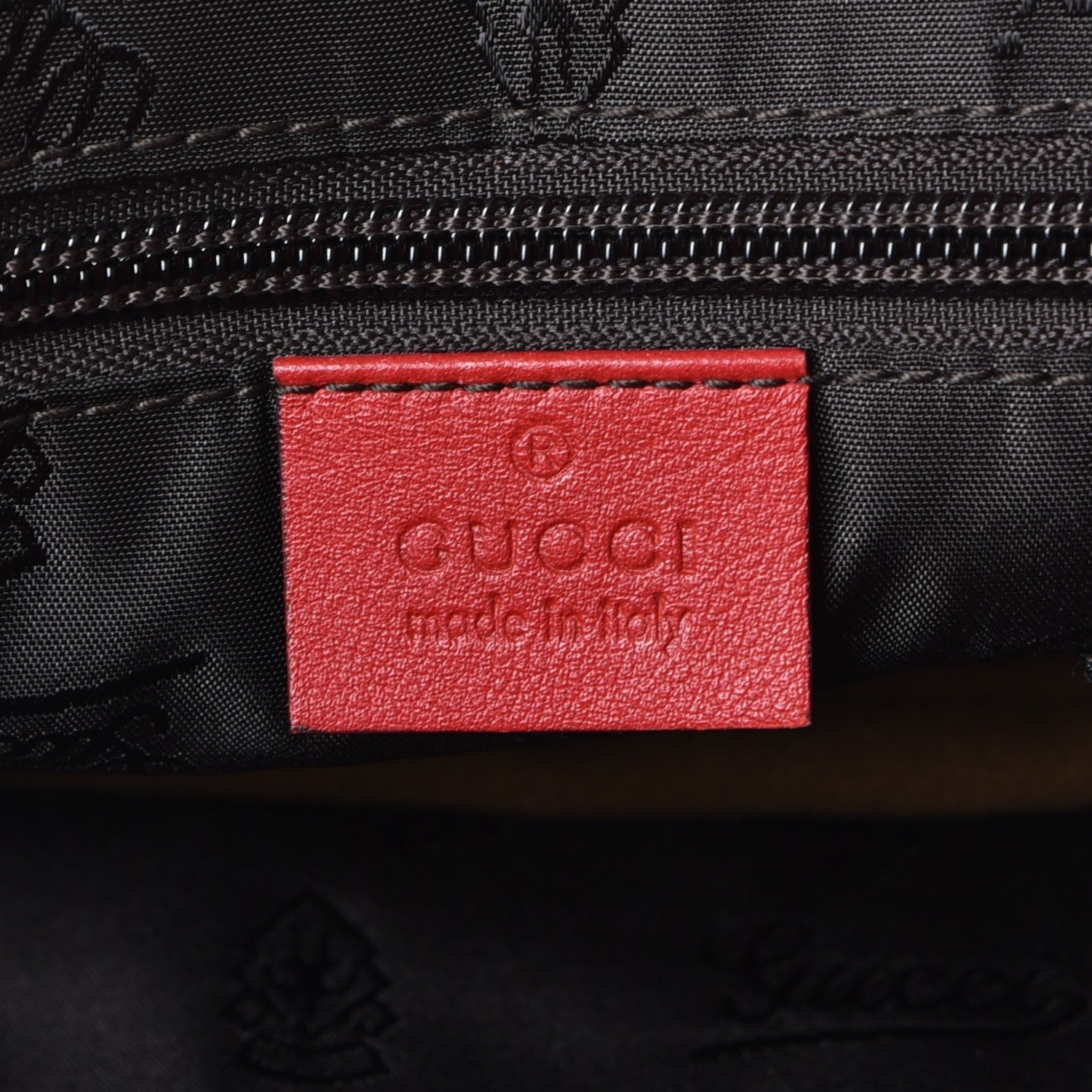 Gucci Guccissima Medium Flat Messenger Bag Red 5 of 10