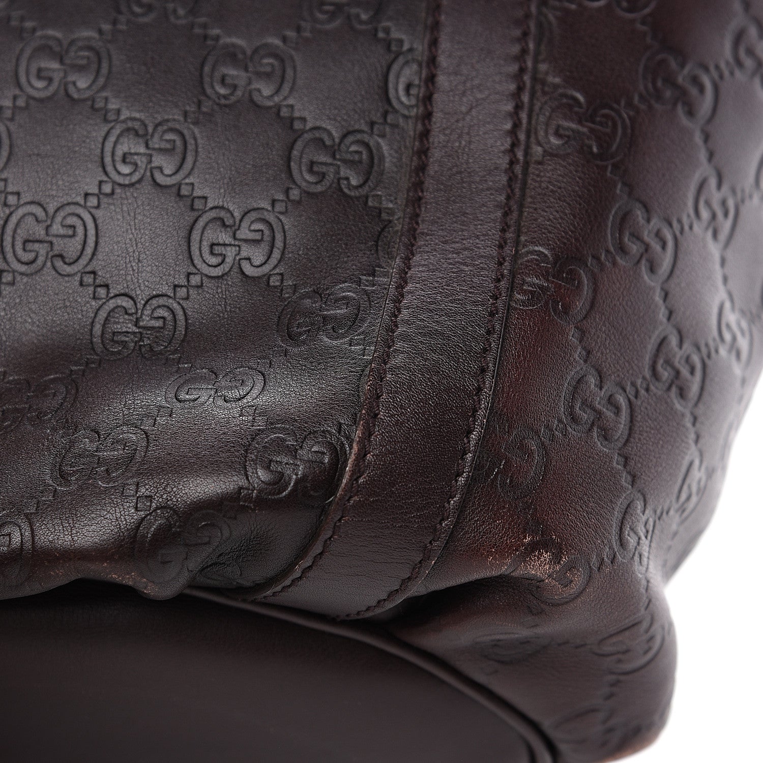 Gucci Guccissima Medium D Gold Tote Dark Brown 13 of 14