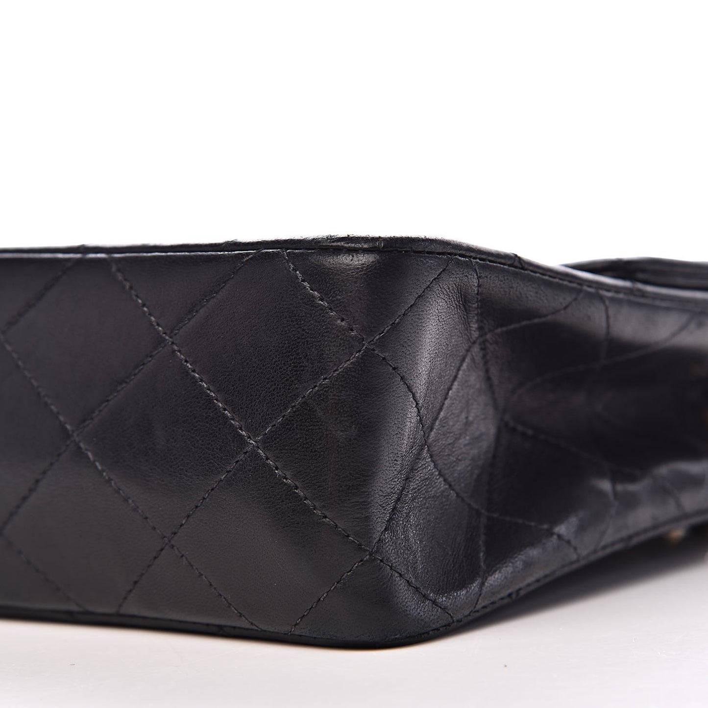 Lambskin Quilted Mini Square Flap Bag Black