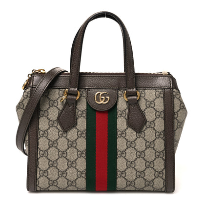 Gucci GG Supreme Monogram Small Ophidia Tote Bag Brown 1 of 10