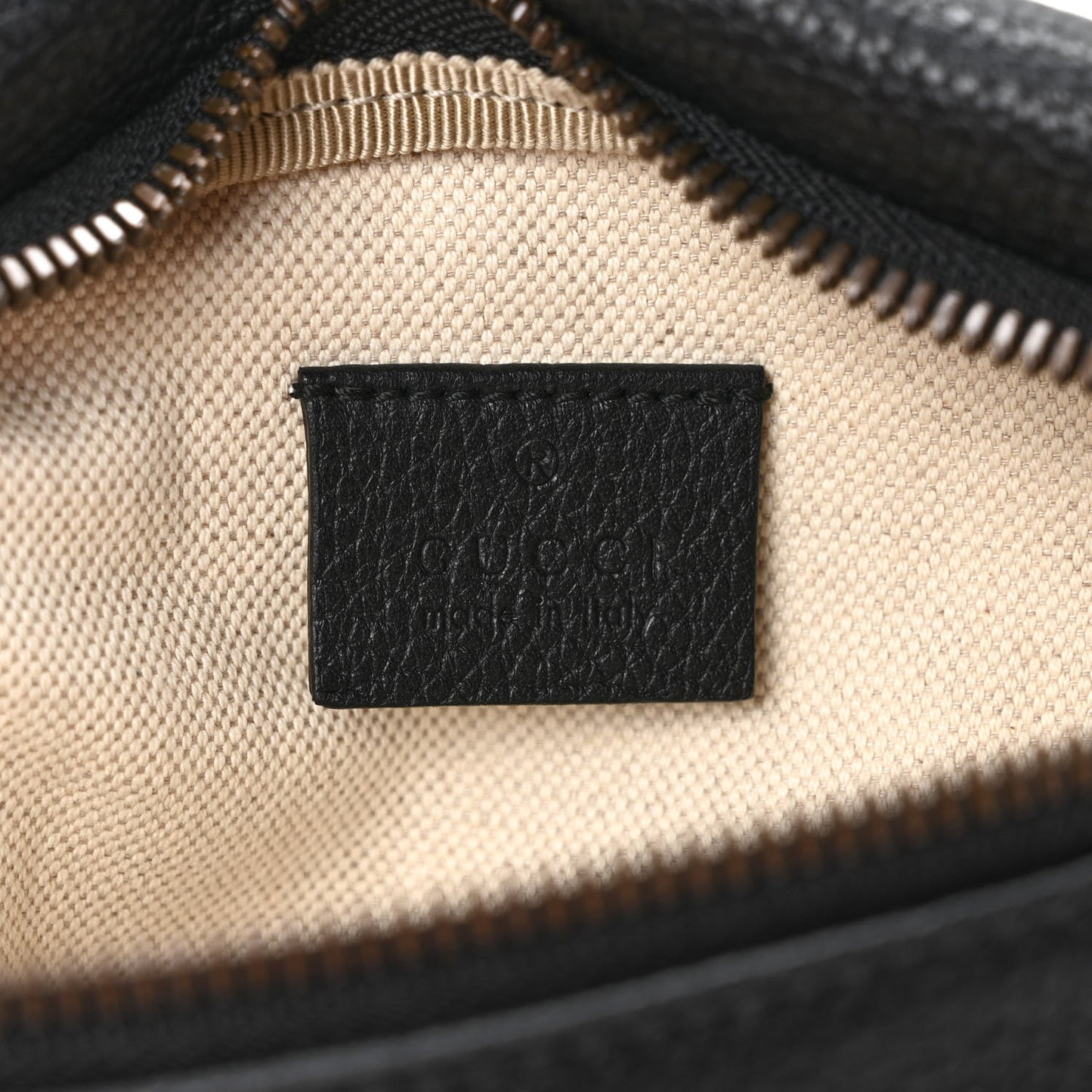 Grained Calfskin Small Logo Belt Bag Black