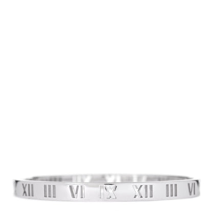 Tiffany 18K White Gold Diamond Atlas Pierced Hinged Bangle Bracelet 3 of 5
