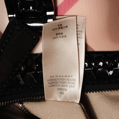 Burberry Supernova Check Studded Stars Small Chester Bowling Bag Black 7 of 10