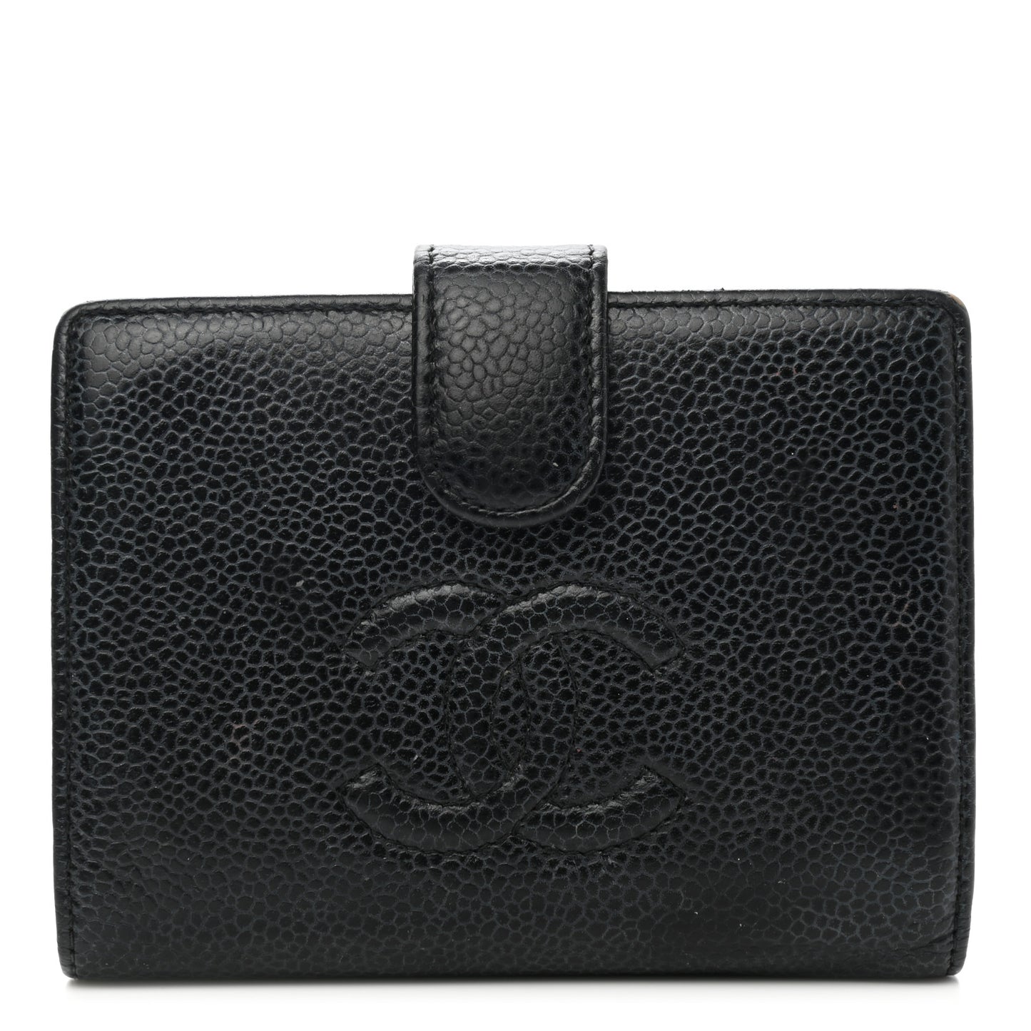 Caviar Timeless CC Compact French Wallet Black