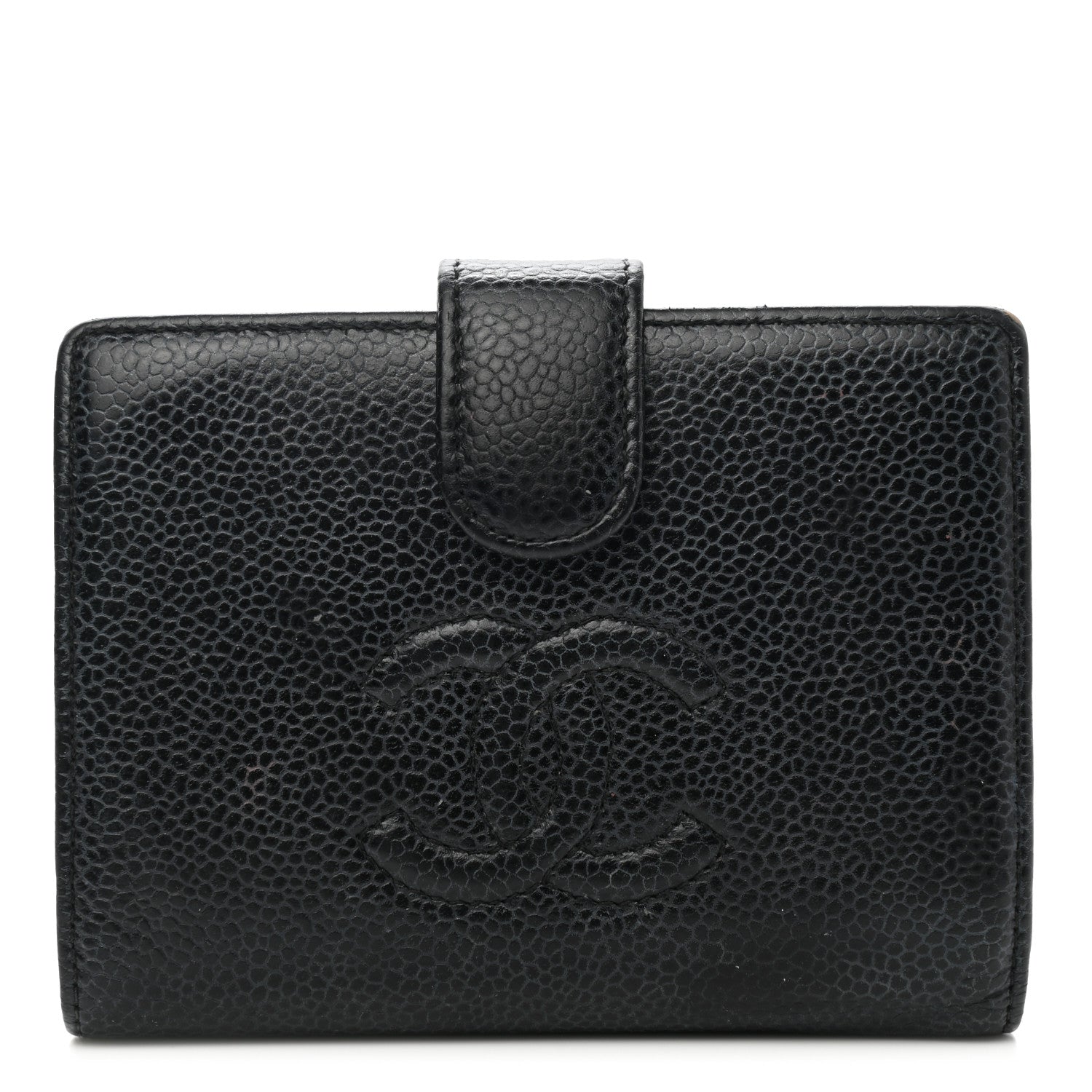 Chanel Caviar Timeless CC Compact French Wallet Black 1 of 12