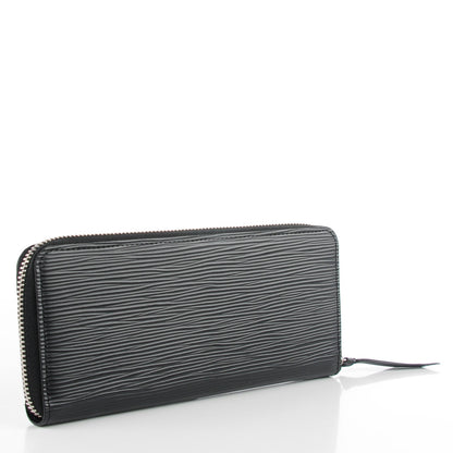 Louis Vuitton Epi Clemence Wallet Black 3 of 8