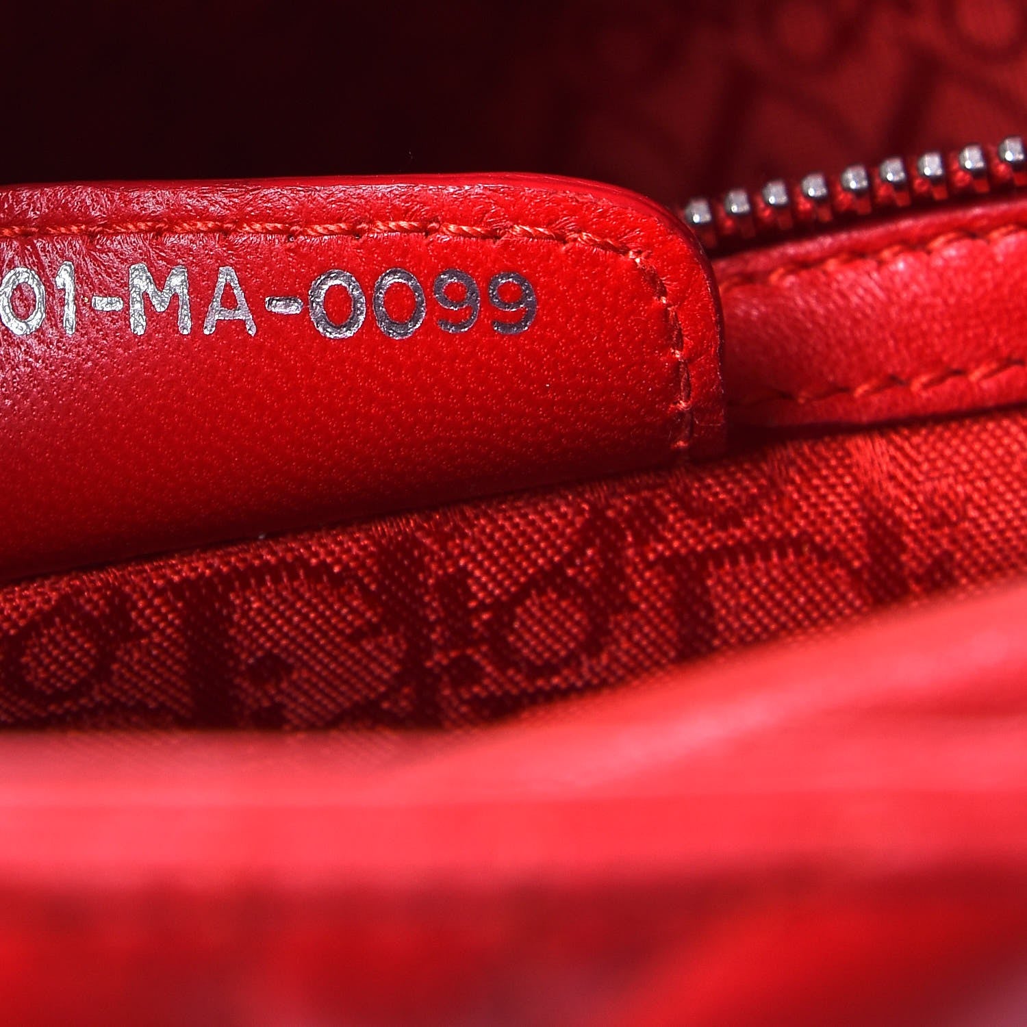 Christian Dior Lambskin Cannage Large Lady Dior Red 7 of 10