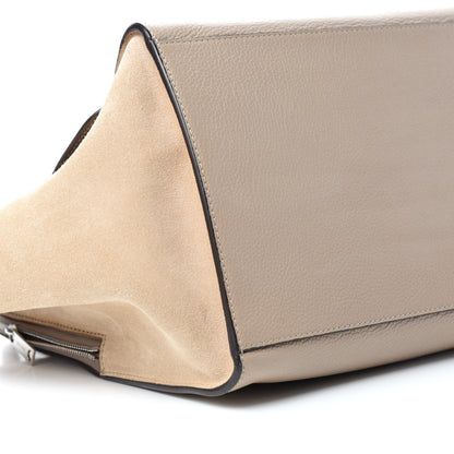 Celine Drummed Calfskin Suede Double Zip Trapeze Sand 6 of 12