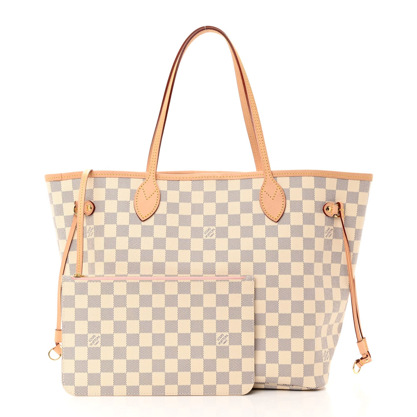 Damier Azur Neo Neverfull MM Rose Ballerine