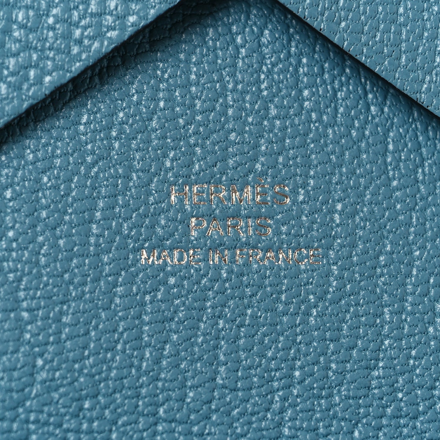 Hermes Chevre Mysore Duo Calvi Card Case New Blue Jean 6 of 8