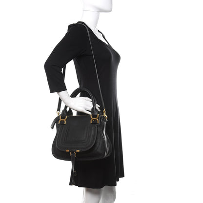 Chloe Calfskin Small Marcie Satchel Black 2 of 9