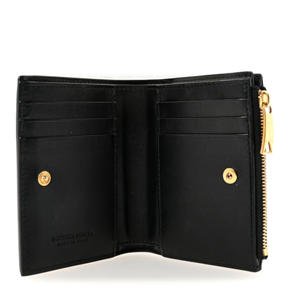 Bottega Veneta Nappa Maxi Intrecciato Small Bi-Fold Zip Wallet Black 5 of 7