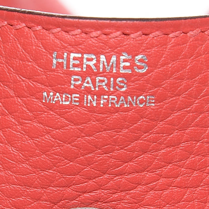 Hermes Taurillon Clemence Lindy 34 Rouge Pivoine 6 of 7