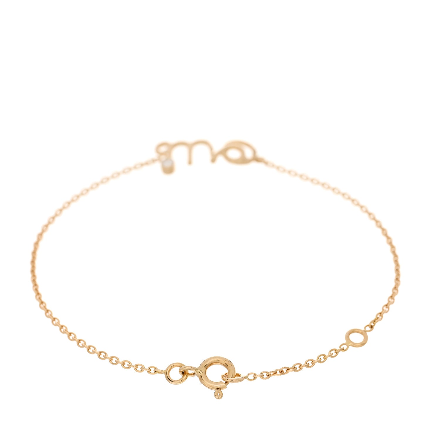 18K Yellow Gold Diamond Oui Bracelet