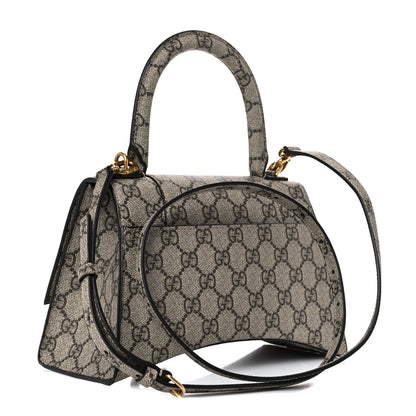 Balenciaga X GUCCI GG Supreme Monogram Small Hourglass Top Handle Bag Beige Ebony 3 of 9