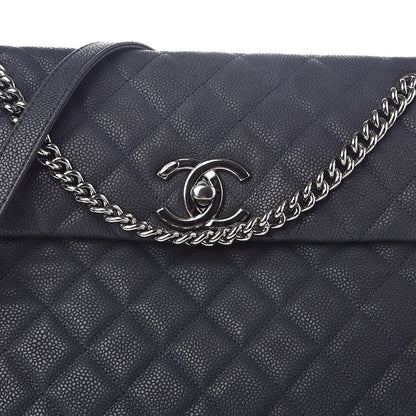Chanel Iridescent Caviar Medium Lady Pearly Flap Blue 8 of 10